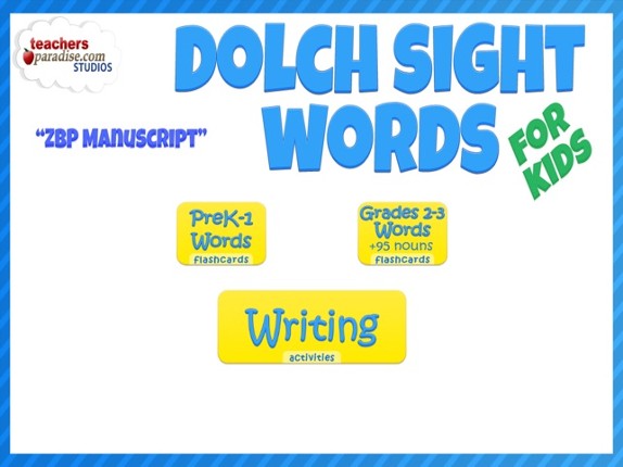 Dolch Sight Words Kids Flashcards &amp; School Letter Writer ZBP Image