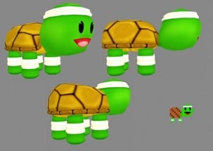 Hurdle Turtle 3D Image