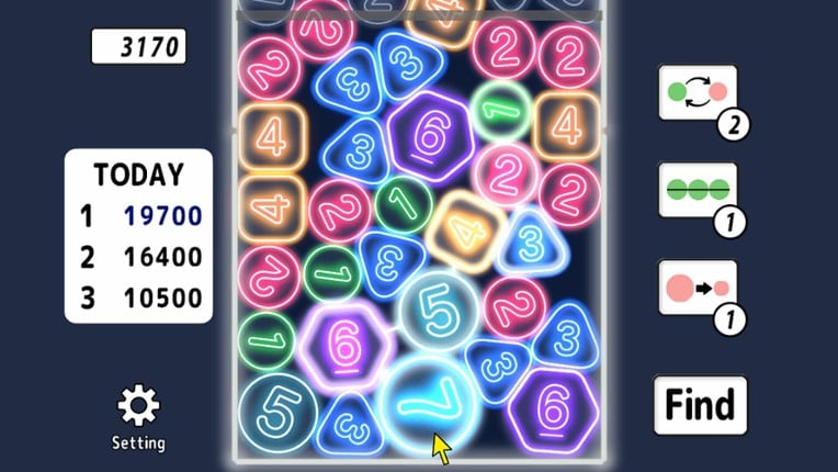1234 connect puzzle screenshot