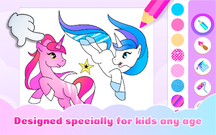 Unicorn Coloring Kids Games screenshot