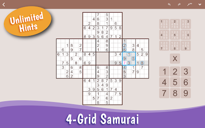 MultiSudoku: Samurai Sudoku screenshot