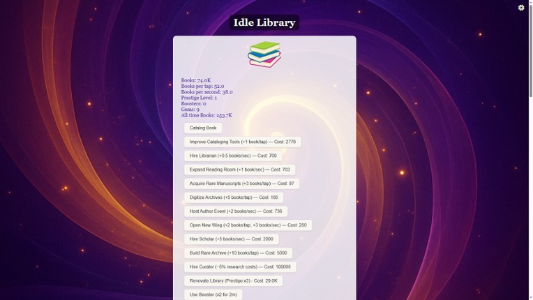 Idle Library screenshot