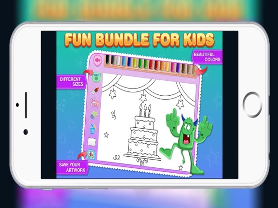 Kids Colouring Book - Fun Coloring Games to Paint and Colour Cartoon screenshot