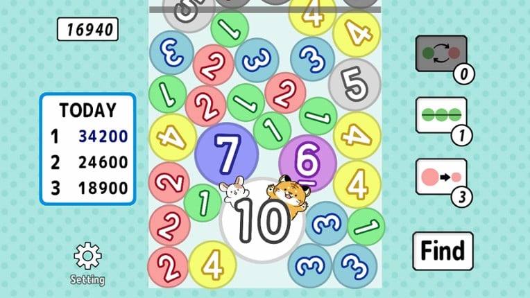 1234 connect puzzle screenshot