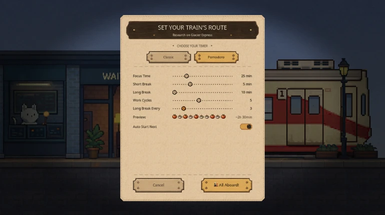 Focus Train: Lofi Journey screenshot