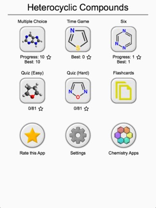 Heterocyclic Compounds: Names of Heterocycles Quiz screenshot