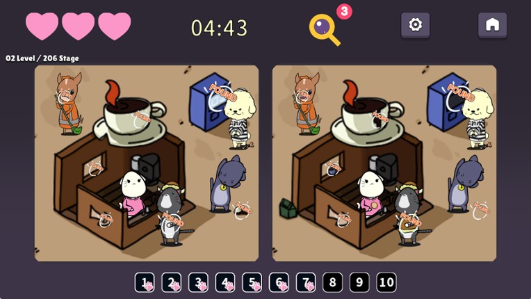 Spot the Difference: Detective Neko screenshot