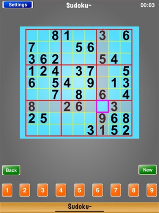 Sudoku- screenshot