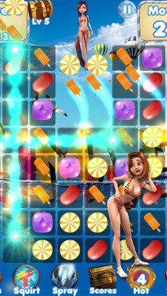 Beach Adventure Heroes - Crush gummy candy to save the Hawaiian Tropics! screenshot