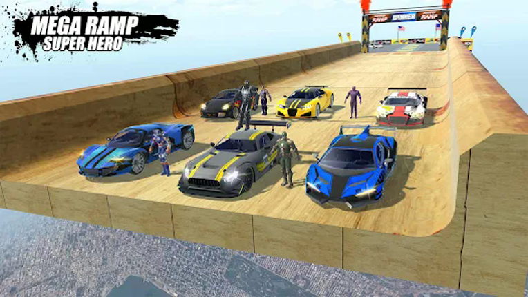 Super Hero Mega ramp Car Stunt screenshot