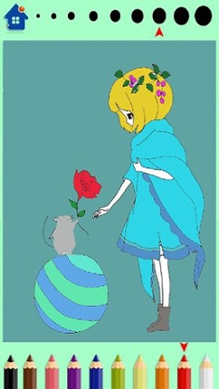Lady Girls Princess-Doll Coloring Book Image