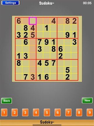 Sudoku- screenshot