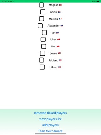 Tournament Organiser screenshot