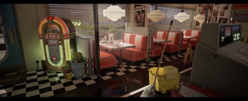 The Pink Lady Diner - UE5 Environment screenshot