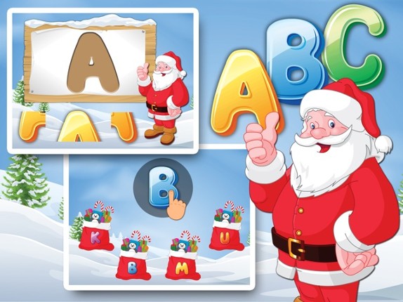 Letters with Santa Free - Kids Learn Alphabet and Letters screenshot