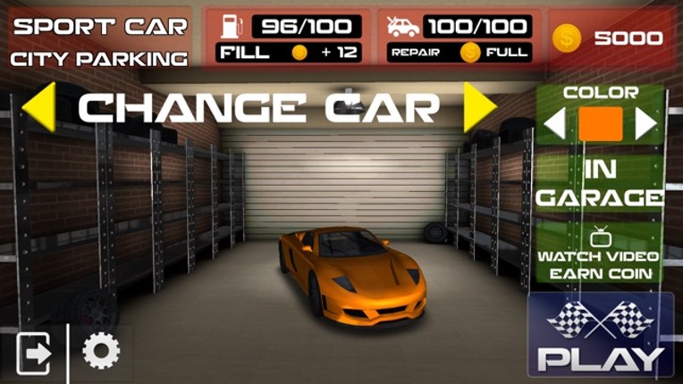 Sport Car City Parking Image