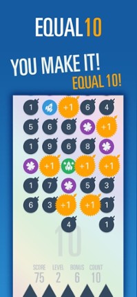 Equal 10 - Mathematics is fun screenshot