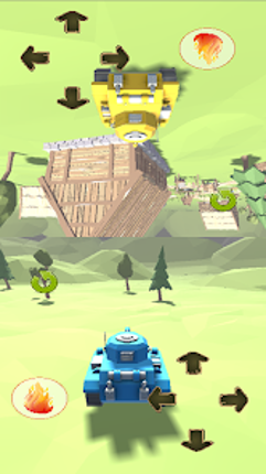 TWO PLAYER TANK WARS GAME 3D - screenshot