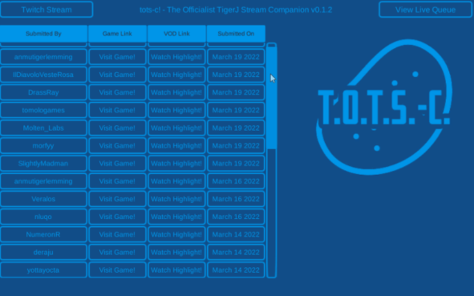 tots-c! The Officialist TigerJ Stream Companion! Image