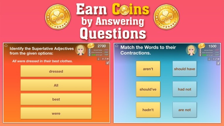 Grade 2 ELA - English Grammar Learning Quiz Game by ClassK12 [Lite] screenshot