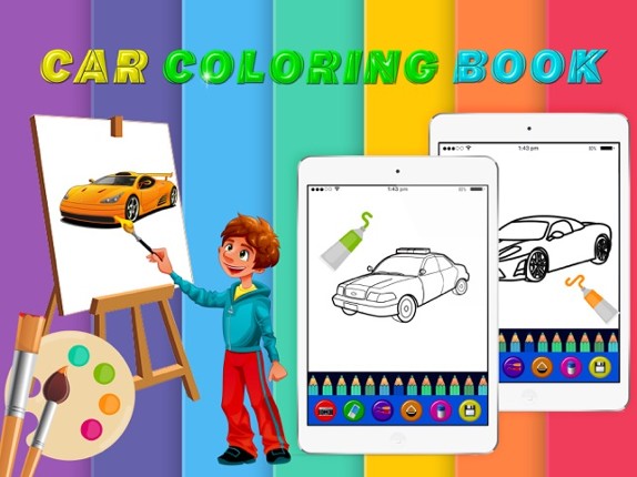 HandPaint Cars - Cars coloring book for toddlers screenshot