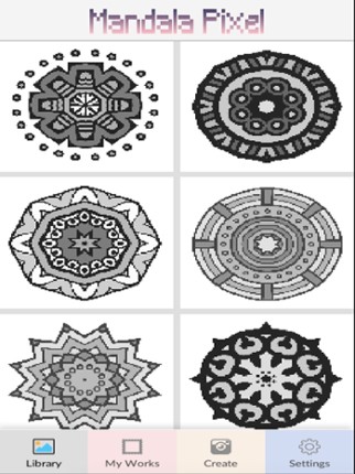 Mandala Pixel Art Coloring screenshot