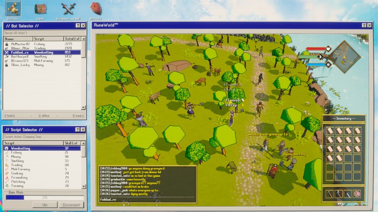 MMO Botfarm Simulator screenshot