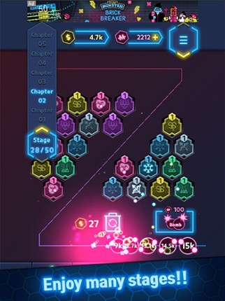 Neon Merge Defense screenshot