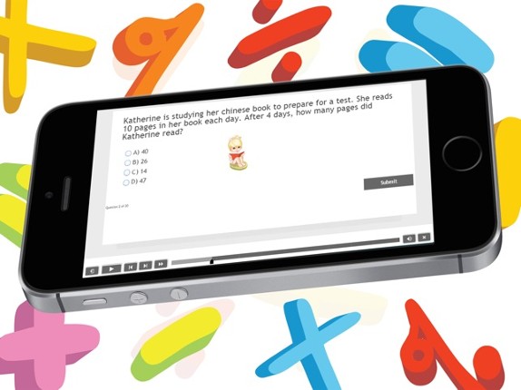 Simple math problems test for 1st grade homeschool Image