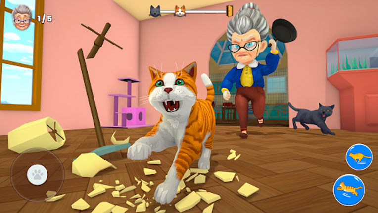Bad Cat Simulator: Prank Gran screenshot