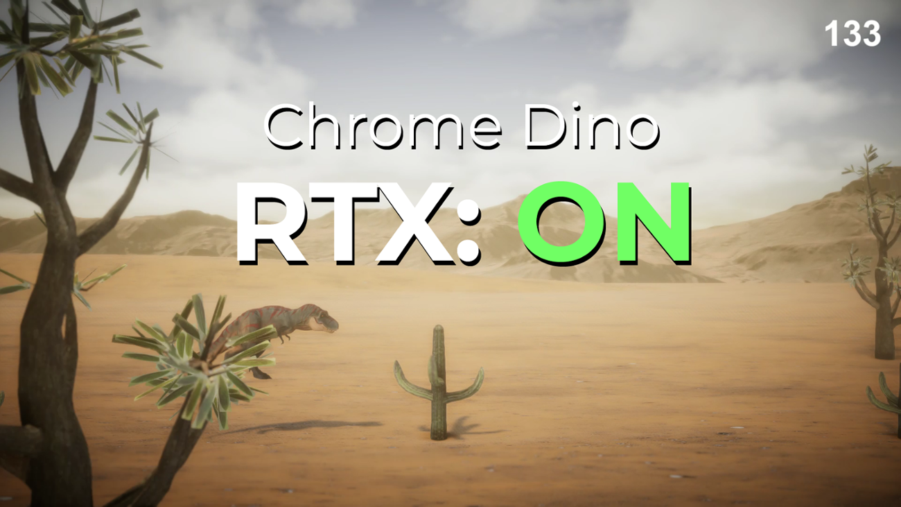 Games like Chrome Dino but RTX is ON