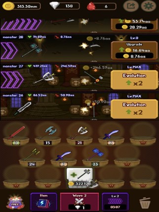 WeaponWar : Idle Merge Weapon screenshot