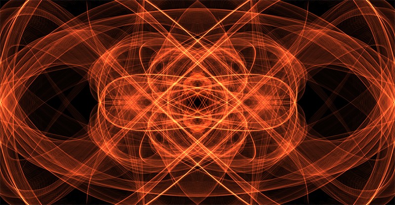 Orange Abstract Fractal Art ~ Liquid Light Series #5 Image