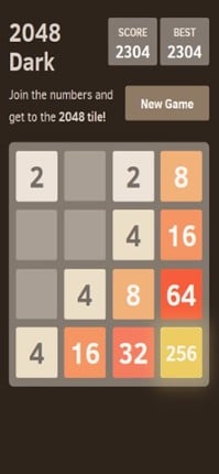 2048 dark mode screenshot