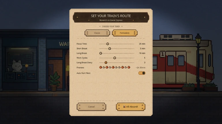 Focus Train: Lofi Journey screenshot