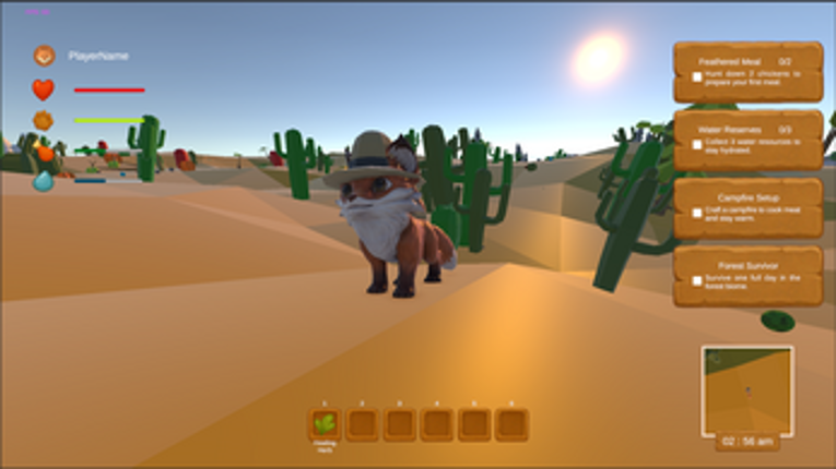 Fox simulator - Windows | PCG Environment | Unity | Survival | Solo Dev | Alpha screenshot