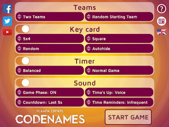 Codenames Gadget screenshot