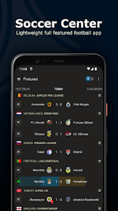 Live Soccer Scores Center Image