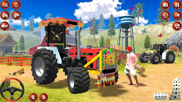 Indian Tractor Tochan Game 3d screenshot