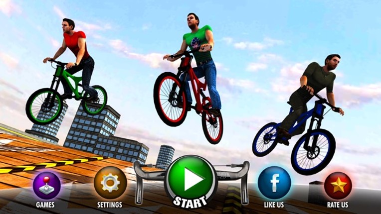 Rooftop BMX Bicycle Stunt Rider - Cycle Simulation screenshot