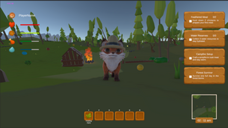 Fox simulator - Windows | PCG Environment | Unity | Survival | Solo Dev | Alpha Image