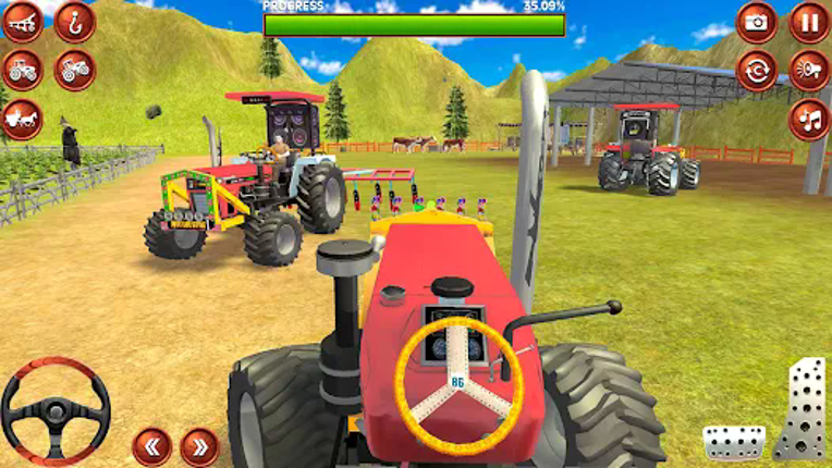 Indian Tractor Tochan Game 3d screenshot