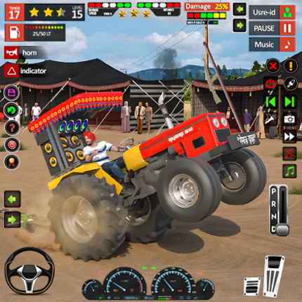 Indian Offroad Tractor Driving Image