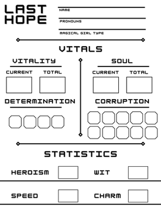 Last Hope - A Dark Magical Girls Game built on Caltrop Core Image