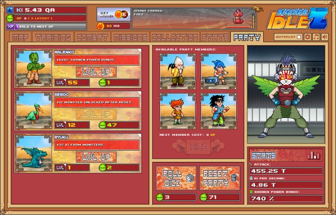 Shonen Idle Z screenshot