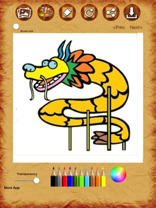 Dragon Coloring Drawing Book Image