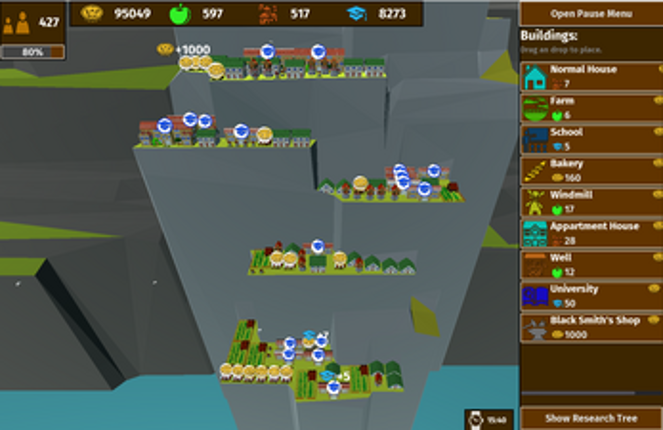 The beautiful Village in the Cliffs screenshot