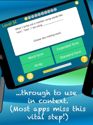 Math Vocab 2 - Fun Learning Game for Improved Math Comprehension screenshot