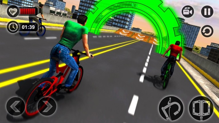 Rooftop BMX Bicycle Stunt Rider - Cycle Simulation screenshot