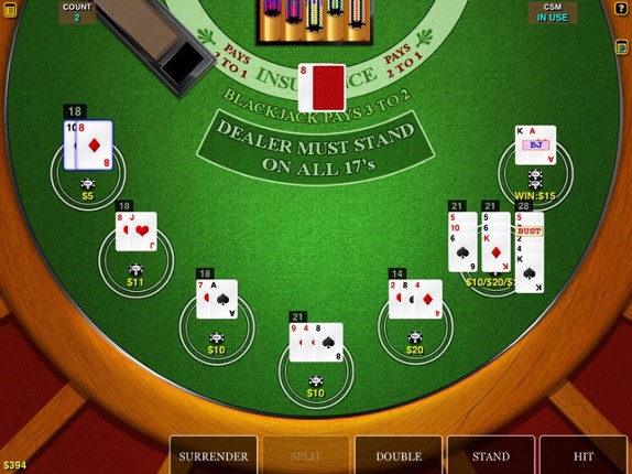 Blackjack 21 Multi-Hand (Pro) screenshot